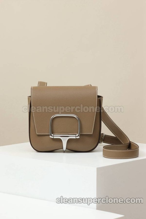 Crossbody bag replica details and pricing Elephant grey Hermes Shoulder cowhide women