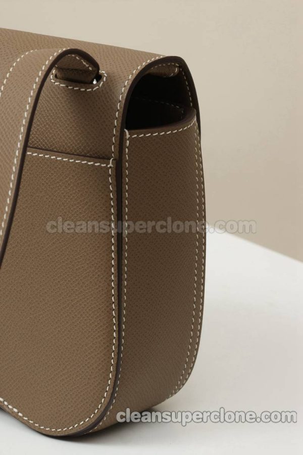 Crossbody bag replica details and pricing Elephant grey Hermes Shoulder cowhide women 4