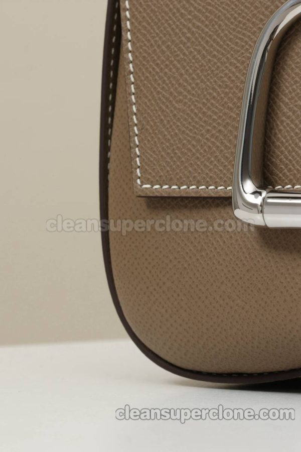 Crossbody bag replica details and pricing Elephant grey Hermes Shoulder cowhide women 5