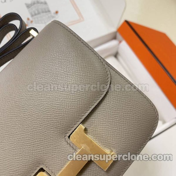 Hermes bag Super Clone picture and price asphalt grey Crossbody Shoulder cowhide women 4