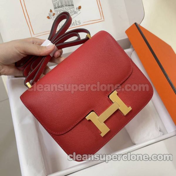 Crossbody bag replica details and pricing red Hermes Shoulder cowhide women 3