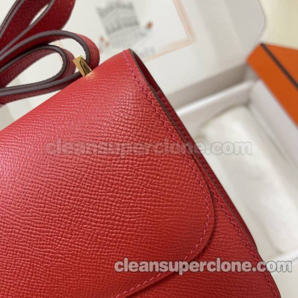 Crossbody bag replica details and pricing red Hermes Shoulder cowhide women 4