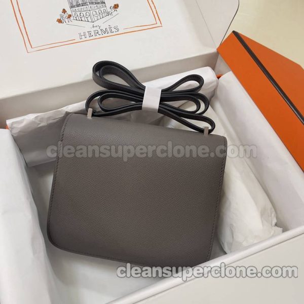 cowhide bag 1:1 Copy description and price Tinware grey Hermes Crossbody Shoulder women 2