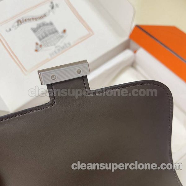 cowhide bag 1:1 Copy description and price Tinware grey Hermes Crossbody Shoulder women 7