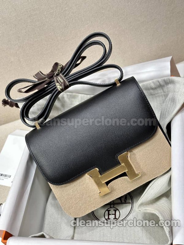 cowhide bag 1:1 Copy description and price black Hermes Crossbody Shoulder women 2