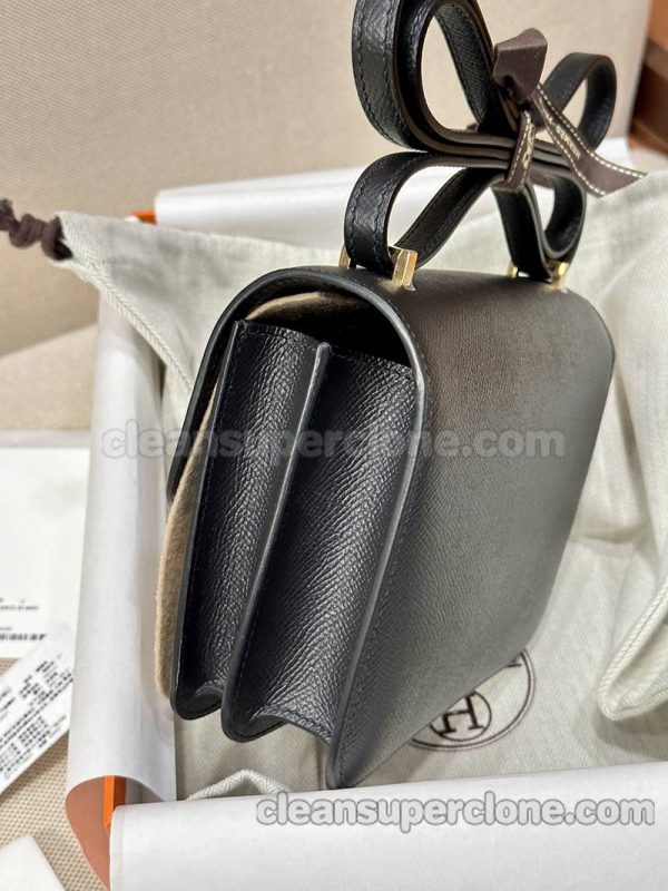 cowhide bag 1:1 Copy description and price black Hermes Crossbody Shoulder women 3