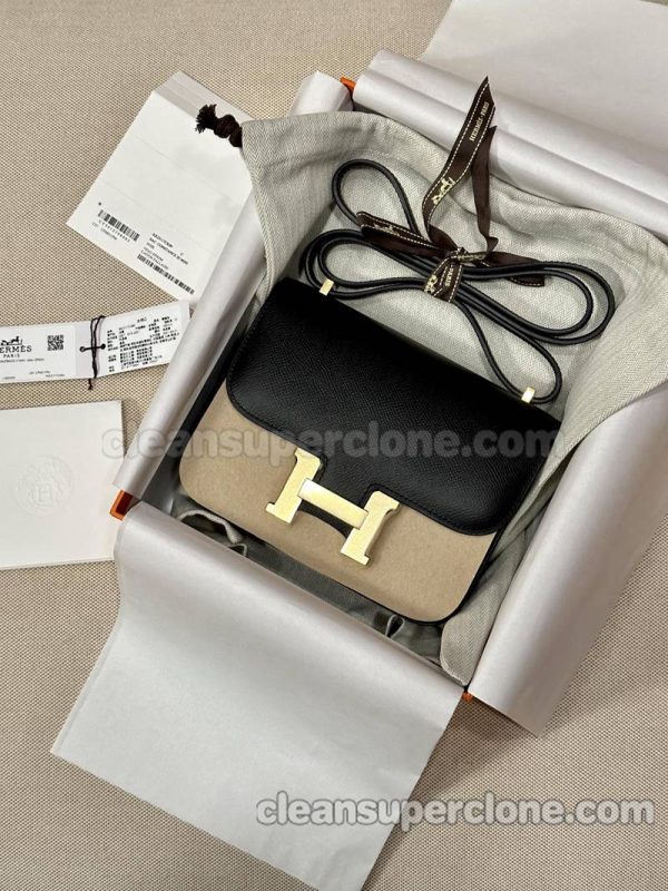 cowhide bag 1:1 Copy description and price black Hermes Crossbody Shoulder women 4