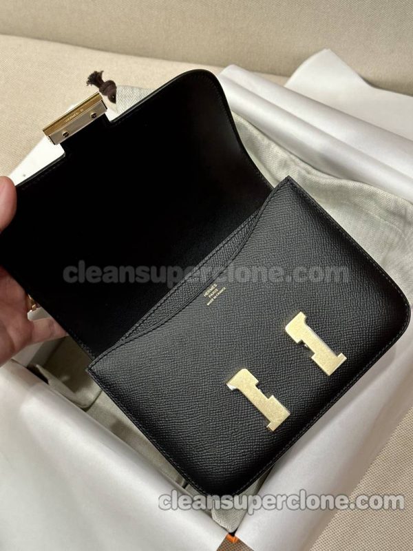 cowhide bag 1:1 Copy description and price black Hermes Crossbody Shoulder women 5