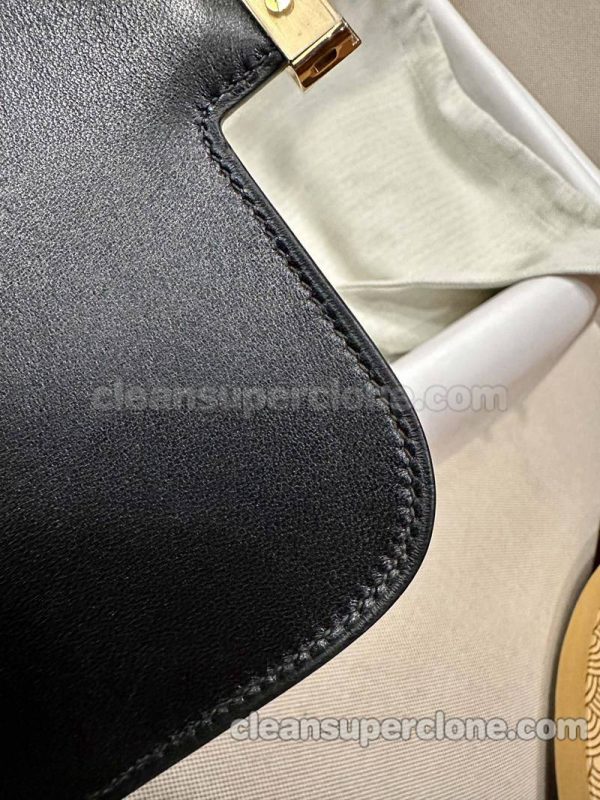 cowhide bag 1:1 Copy description and price black Hermes Crossbody Shoulder women 7