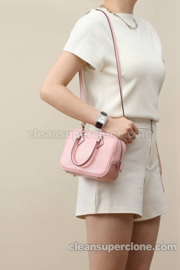 Crossbody bag replica details and pricing sakura pink Hermes Shoulder Handbag sheepskin women 9