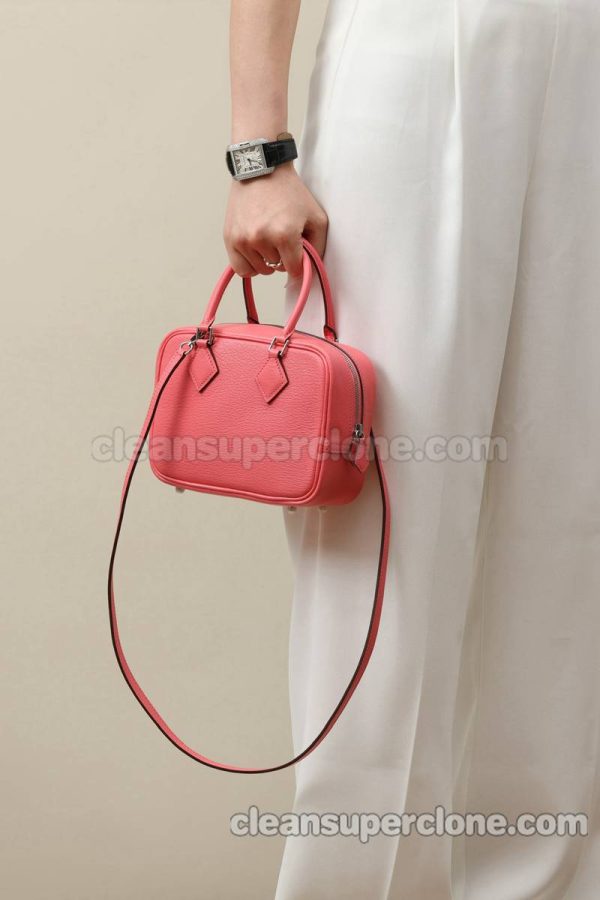 sheepskin bag 1:1 Copy description and price Lipstick pink Hermes Crossbody Shoulder Handbag women 8