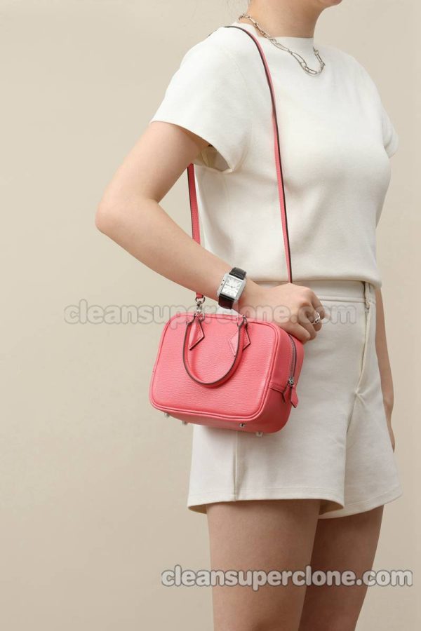 sheepskin bag 1:1 Copy description and price Lipstick pink Hermes Crossbody Shoulder Handbag women 9