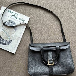 Crossbody bag replica details and pricing black Hermes Shoulder Handbag cowhide women 2