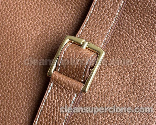 cowhide bag 1:1 Copy description and price Gold Brown Hermes Crossbody Shoulder Handbag women 5