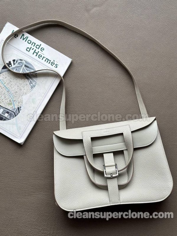 Hermes bag Super Clone picture and price Glacier white Crossbody Shoulder Handbag cowhide women 2