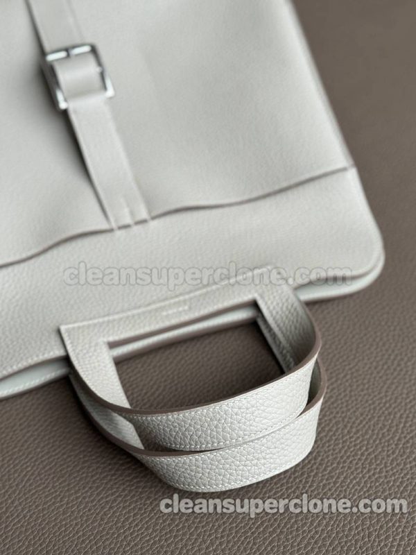 Hermes bag Super Clone picture and price Glacier white Crossbody Shoulder Handbag cowhide women 7