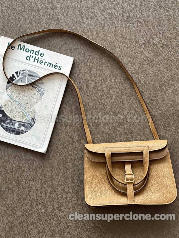 Crossbody bag replica details and pricing Biscuit color Hermes Shoulder Handbag cowhide women 2