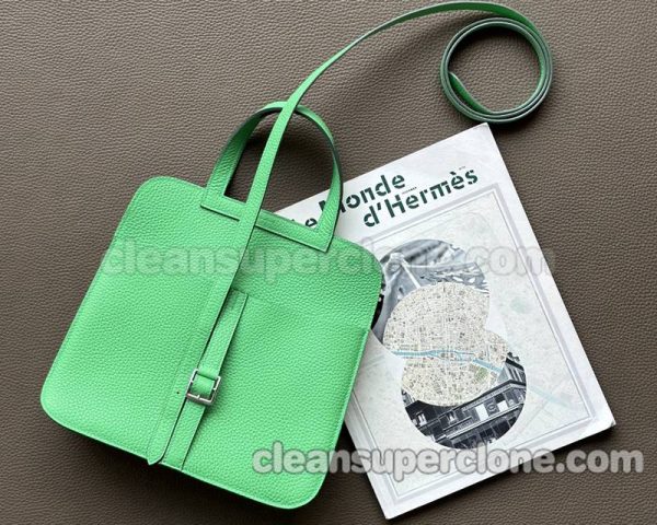 cowhide bag 1:1 Copy description and price Comics Green Hermes Crossbody Shoulder Handbag women