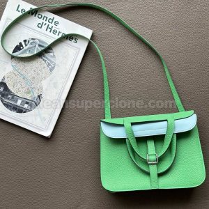 cowhide bag 1:1 Copy description and price Comics Green Hermes Crossbody Shoulder Handbag women 2