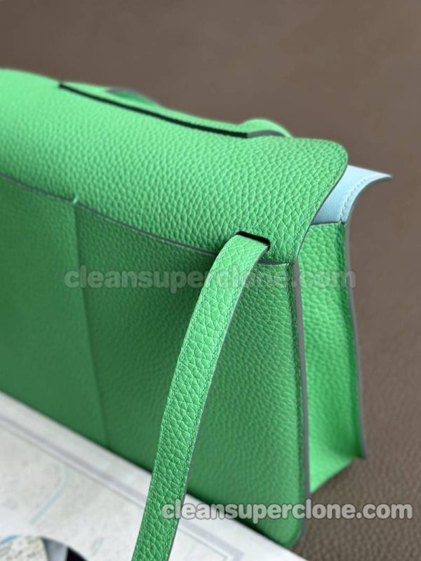 cowhide bag 1:1 Copy description and price Comics Green Hermes Crossbody Shoulder Handbag women 4