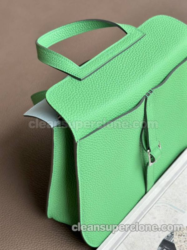 cowhide bag 1:1 Copy description and price Comics Green Hermes Crossbody Shoulder Handbag women 5