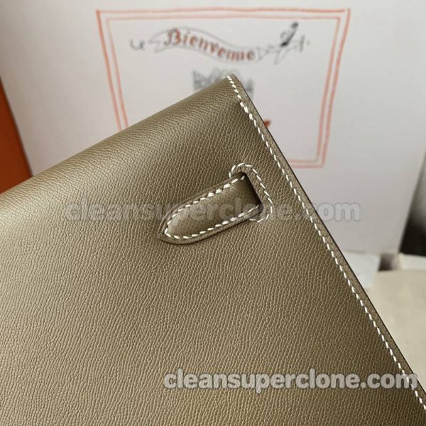 Shoulder bag replica details and pricing gray Hermes Handbag cowhide women 3