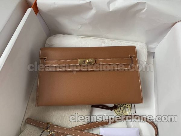 cowhide bag 1:1 Copy description and price gold brown Hermes Shoulder Handbag women