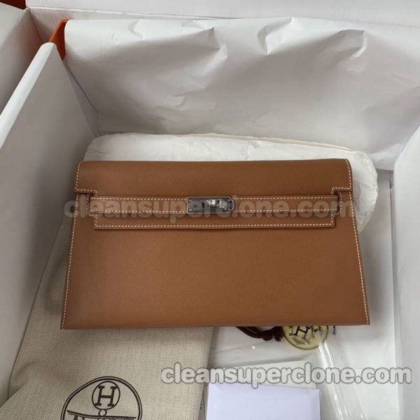 cowhide bag 1:1 Copy description and price gold brown Hermes Shoulder Handbag women 9