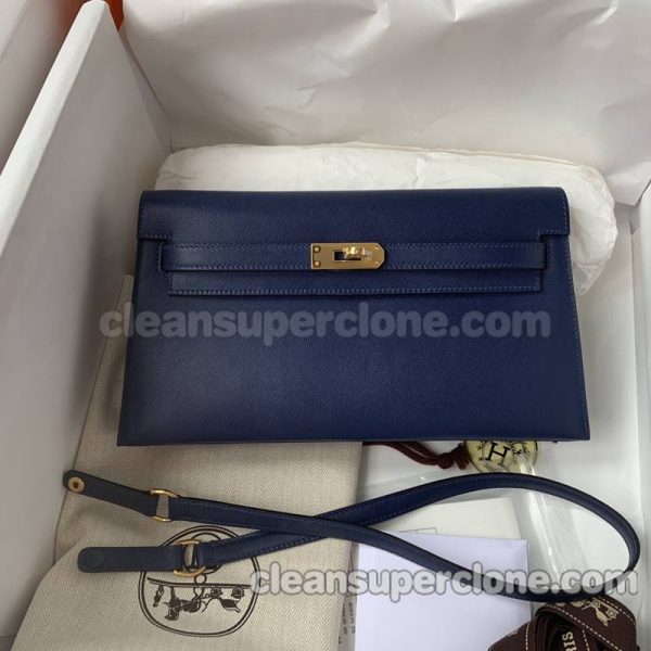 Hermes bag Super Clone picture and price blue Shoulder Handbag cowhide women