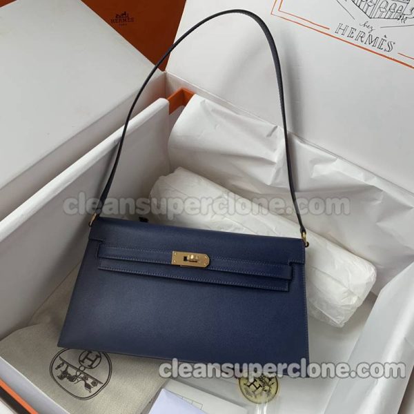 Hermes bag Super Clone picture and price blue Shoulder Handbag cowhide women 6