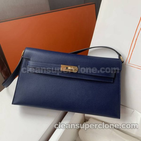 Hermes bag Super Clone picture and price blue Shoulder Handbag cowhide women 7