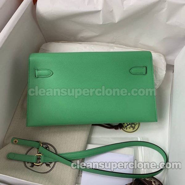 Shoulder bag replica details and pricing green Hermes Handbag cowhide women 3