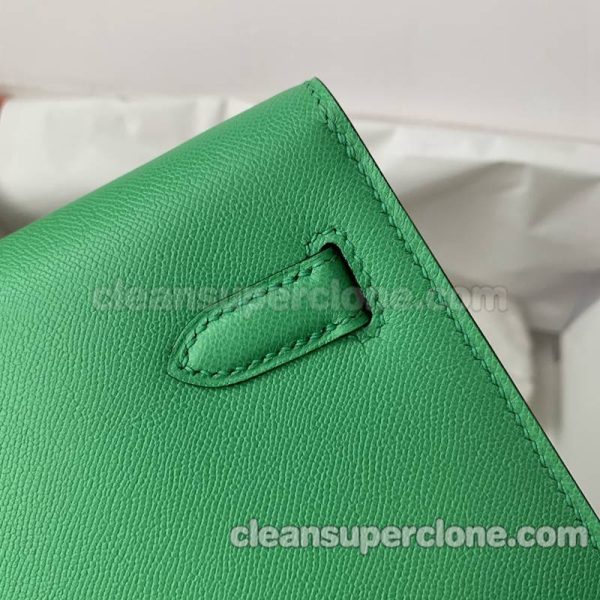 Shoulder bag replica details and pricing green Hermes Handbag cowhide women 4