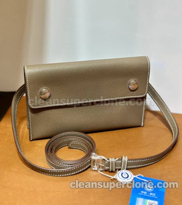 cowhide bag 1:1 Copy description and price brown Hermes Crossbody Shoulder women