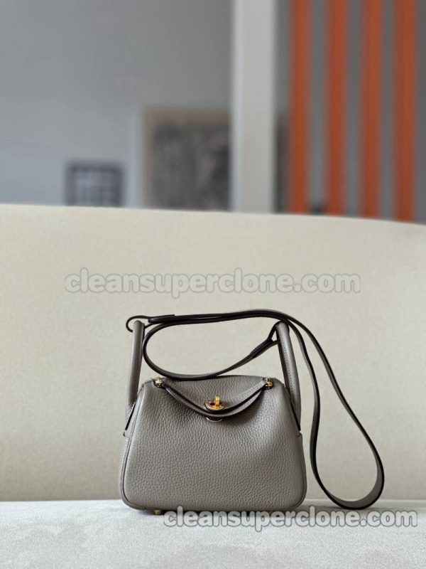 cowhide bag 1:1 Copy description and price Asphalt grey Hermes Shoulder Crossbody women