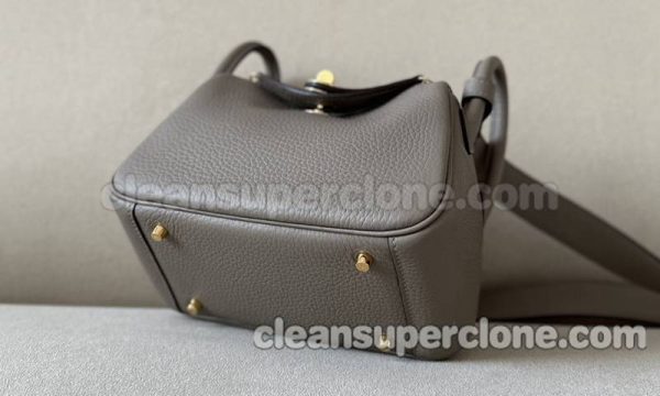 cowhide bag 1:1 Copy description and price Asphalt grey Hermes Shoulder Crossbody women 5