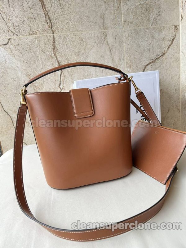 Celine bag Super Clone picture and price golden brown Shoulder Handbag cowhide women 3