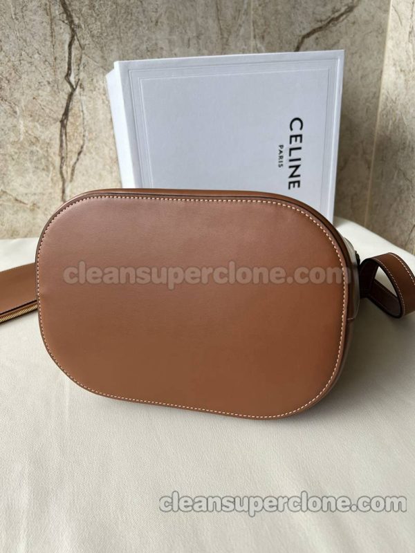 Celine bag Super Clone picture and price golden brown Shoulder Handbag cowhide women 5