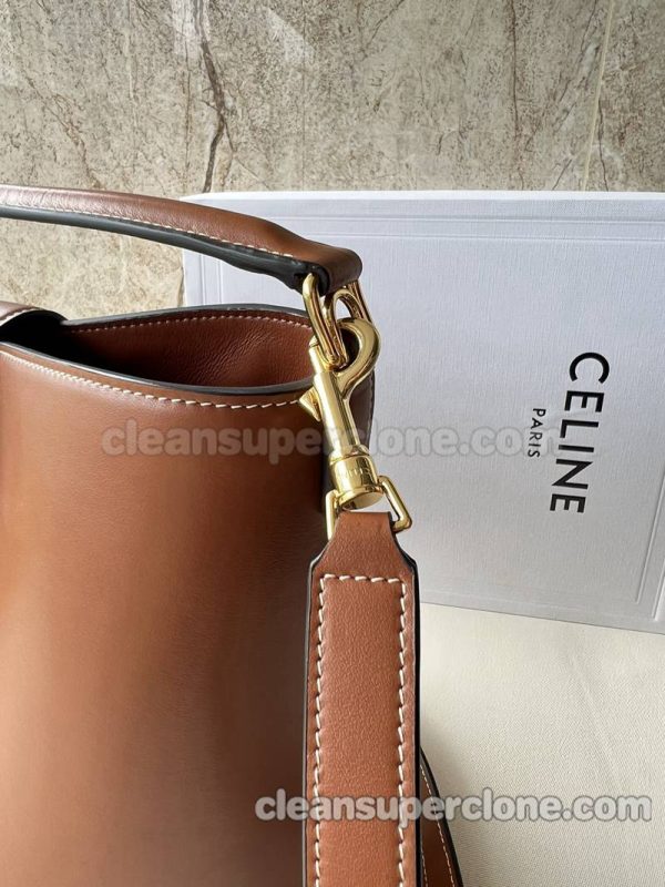 Celine bag Super Clone picture and price golden brown Shoulder Handbag cowhide women 7