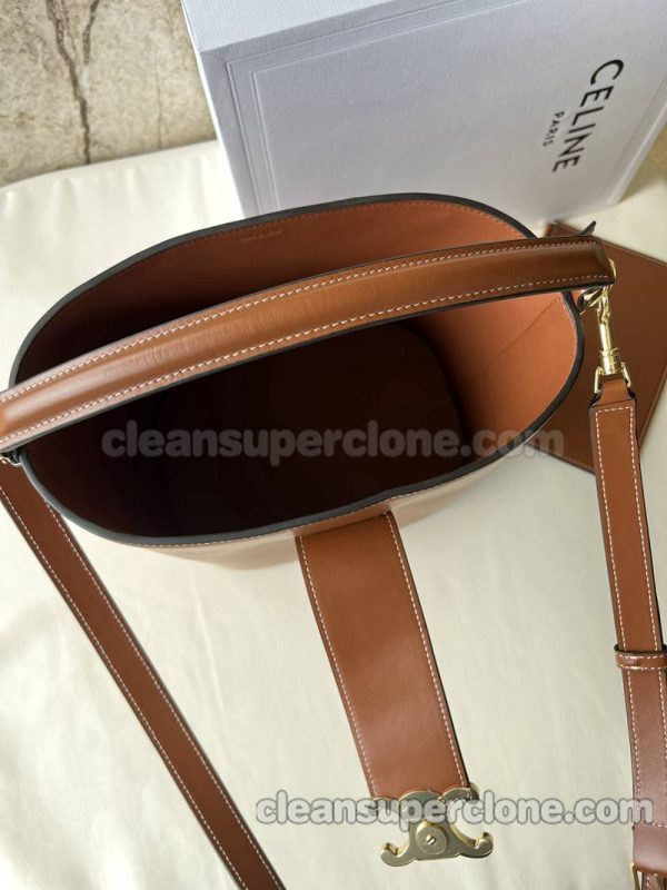 Celine bag Super Clone picture and price golden brown Shoulder Handbag cowhide women 9