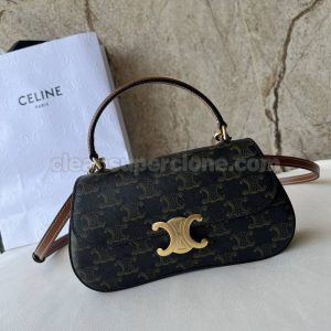 cowhide bag 1:1 Copy description and price black Celine Shoulder Handbag Crossbody women