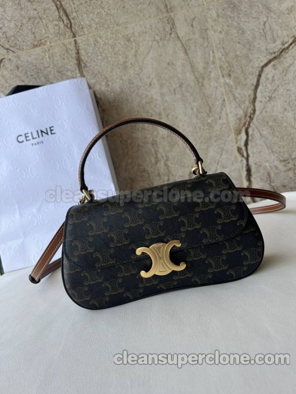 cowhide bag 1:1 Copy description and price black Celine Shoulder Handbag Crossbody women