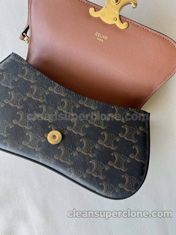 cowhide bag 1:1 Copy description and price black Celine Shoulder Handbag Crossbody women 7