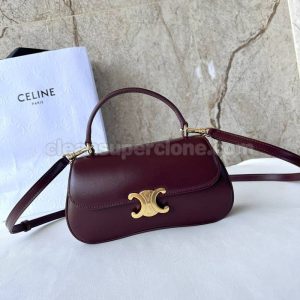 Celine bag Super Clone picture and price red Shoulder Handbag Crossbody cowhide women