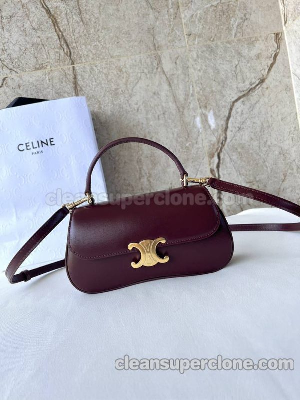 Celine bag Super Clone picture and price red Shoulder Handbag Crossbody cowhide women