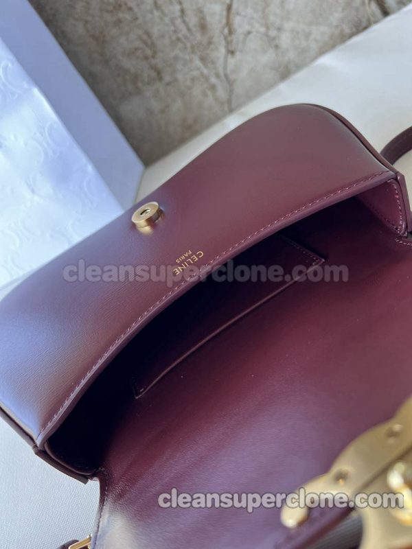 Celine bag Super Clone picture and price red Shoulder Handbag Crossbody cowhide women 8