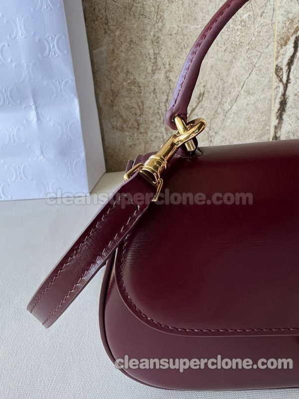 Celine bag Super Clone picture and price red Shoulder Handbag Crossbody cowhide women 9