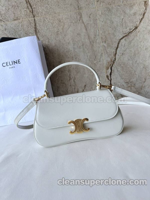 cowhide bag 1:1 Copy description and price white Celine Shoulder Handbag Crossbody women