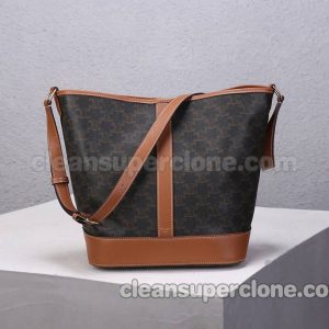 cowhide bag 1:1 Copy description and price brown Celine Shoulder Crossbody women