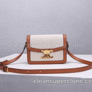 canvas bag 1:1 Copy description and price yellowish-brown Celine Shoulder Crossbody women